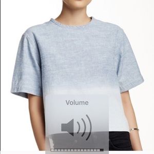 Rag and bone linen ombré crop shirt
